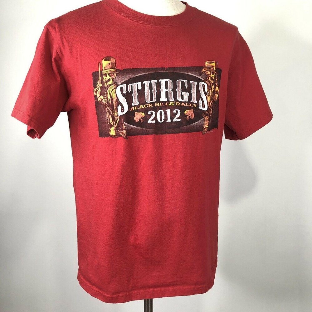 2012 Sturgis Black Hills Rally T Shirt M Skeletons - Picture 4 of 8